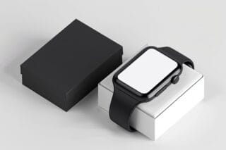 Recycled cardboard smartwatch packaging box with inner tray luxury and eco friendly gift box for wearable devices sustainable paperboard packaging