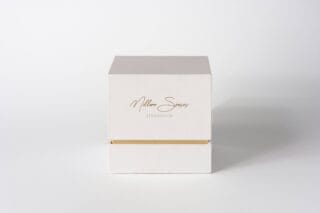SBS Paperboard cosmetic box production line showing premium folding carton manufacturing process for luxury packaging applications