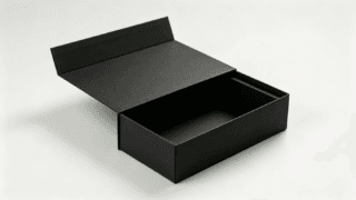 Thick Black Cardboard, sturdy black paperboard from China manufacture, raw material for luxury rigid hard‑cover gift box manufacturing