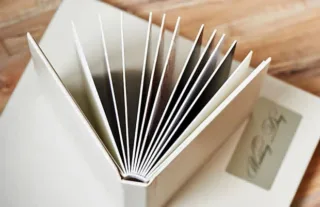 Premium hardcover notebook featuring smooth white offset paper laminated board