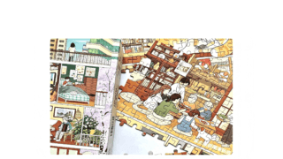 Adult puzzle production using high-quality puzzle backing paperboard for precise cutting and stable assembly