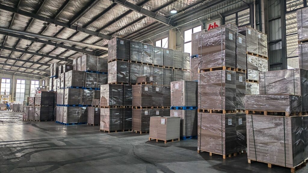 Grey board warehouse for skincare packaging materials