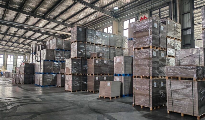 Grey board warehouse for skincare packaging materials