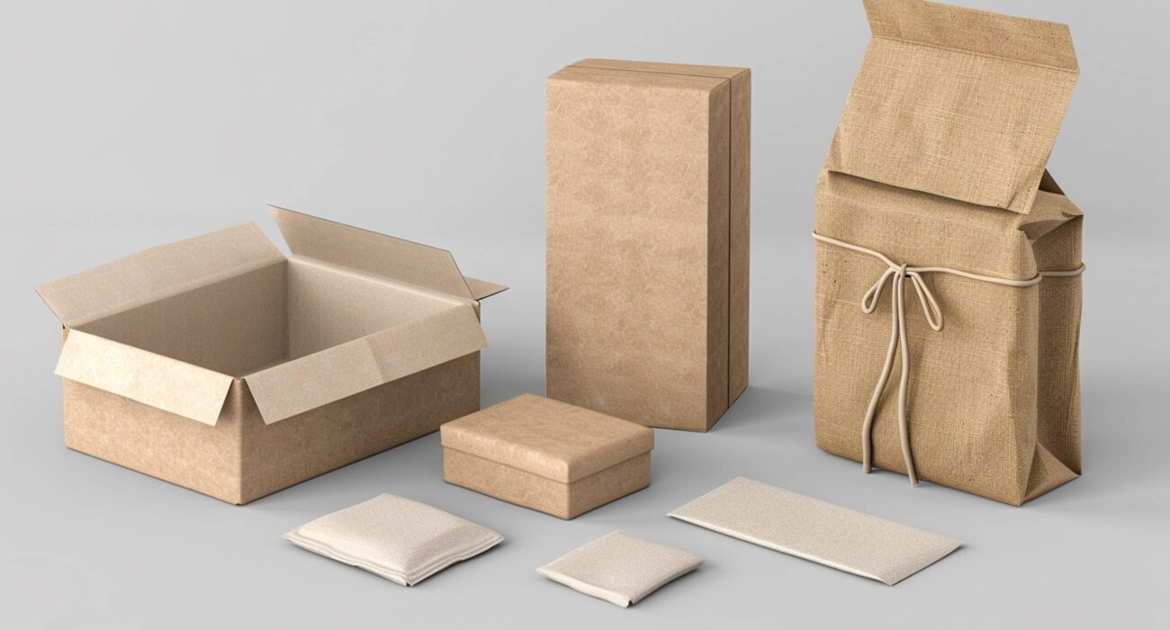 Creative craft style packaging using eco friendly composite paperboard with artistic handmade textures