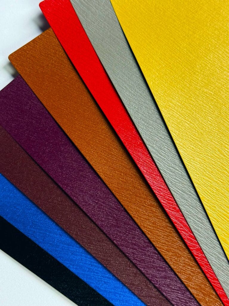 Colored specialty paper featuring premium decorative finish.