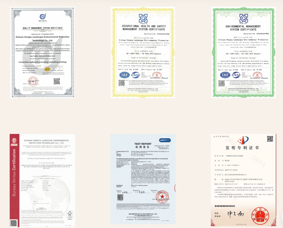 Sustainability and quality certifications for composite greyboard packaging materials