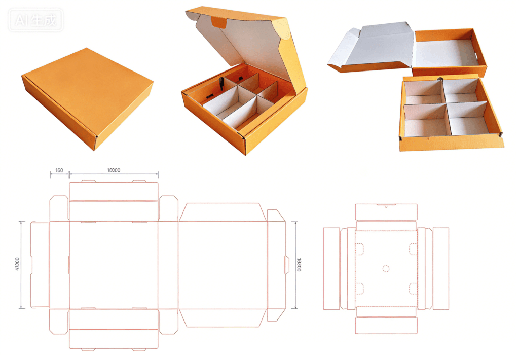 Premium greyboard cosmetic gift box with magnetic closure and luxury inner lining