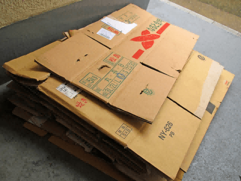 What is greyboard made from - recycled paper board close-up