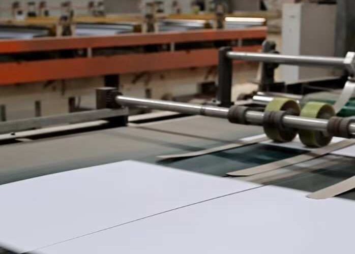 rigid greyboard electronics packaging box with product inside