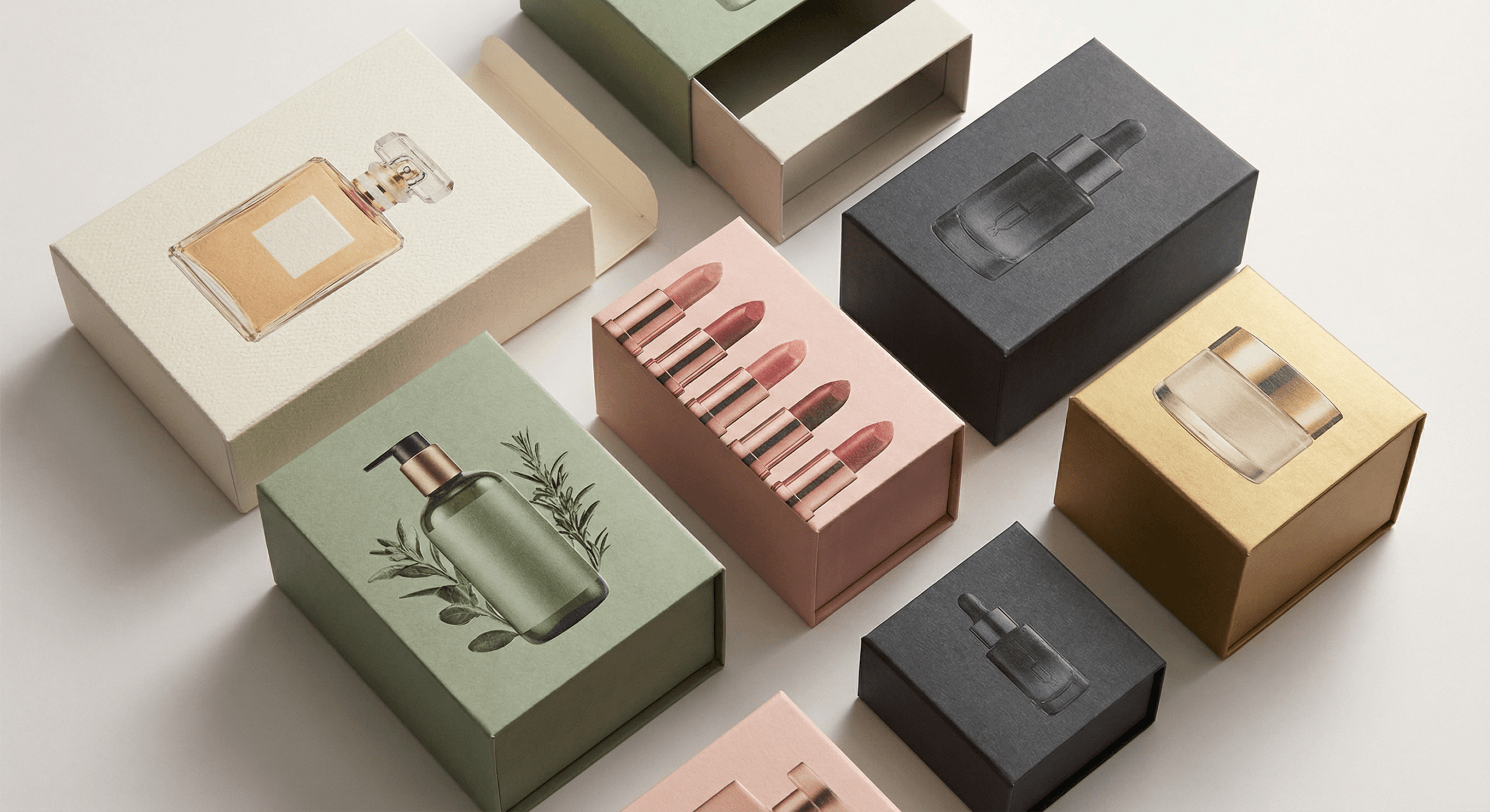 Custom greyboard packaging for skincare and cosmetic packaging
