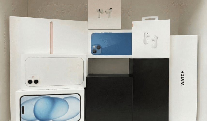 greyboard electronics packaging box with custom foam insert