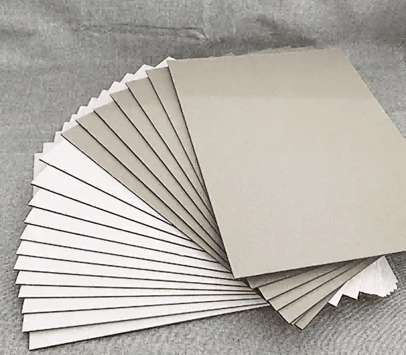 Greyboard thickness comparison for export boxes showing paperboard strength and GSM selection