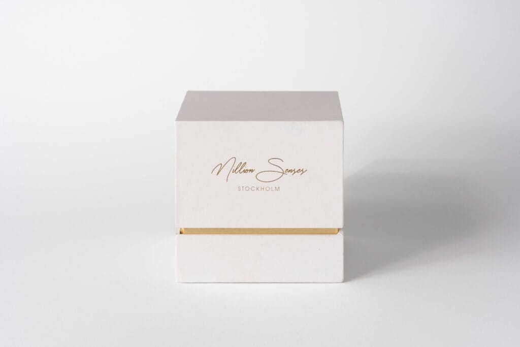 Luxury cream gift box made with rigid grey board packaging for premium skincare products