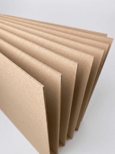 High thickness unlined grey board made from recycled paper fibers