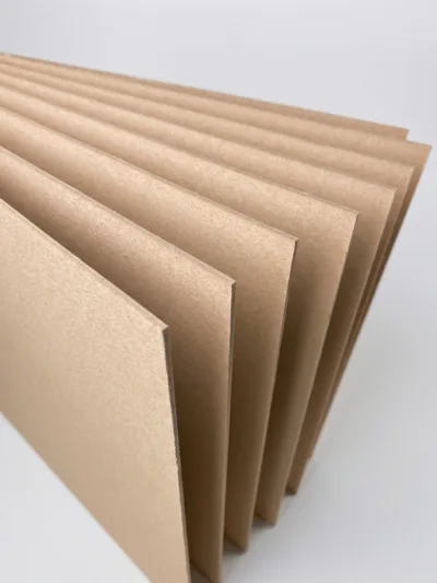 High thickness unlined grey board made from recycled paper fibers