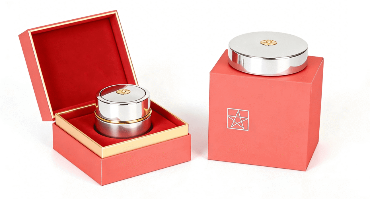 High-quality grey board for cream gift box showing smooth surface and luxury packaging details