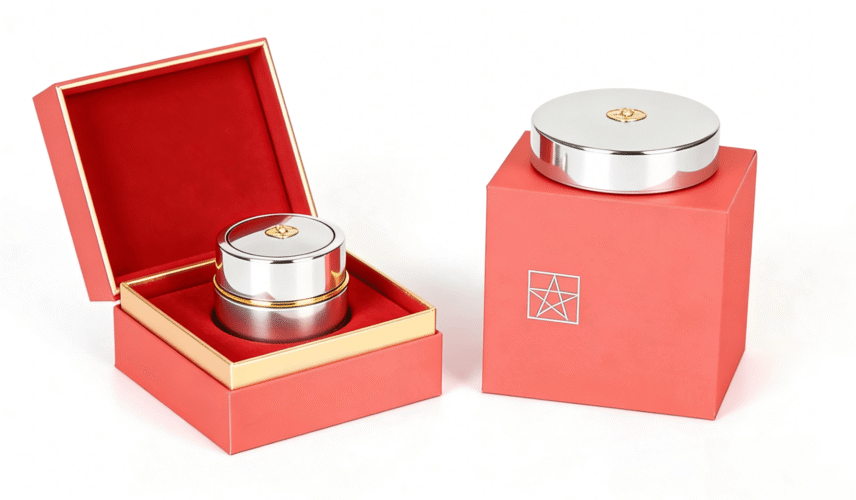 High-quality grey board for cream gift box showing smooth surface and luxury packaging details