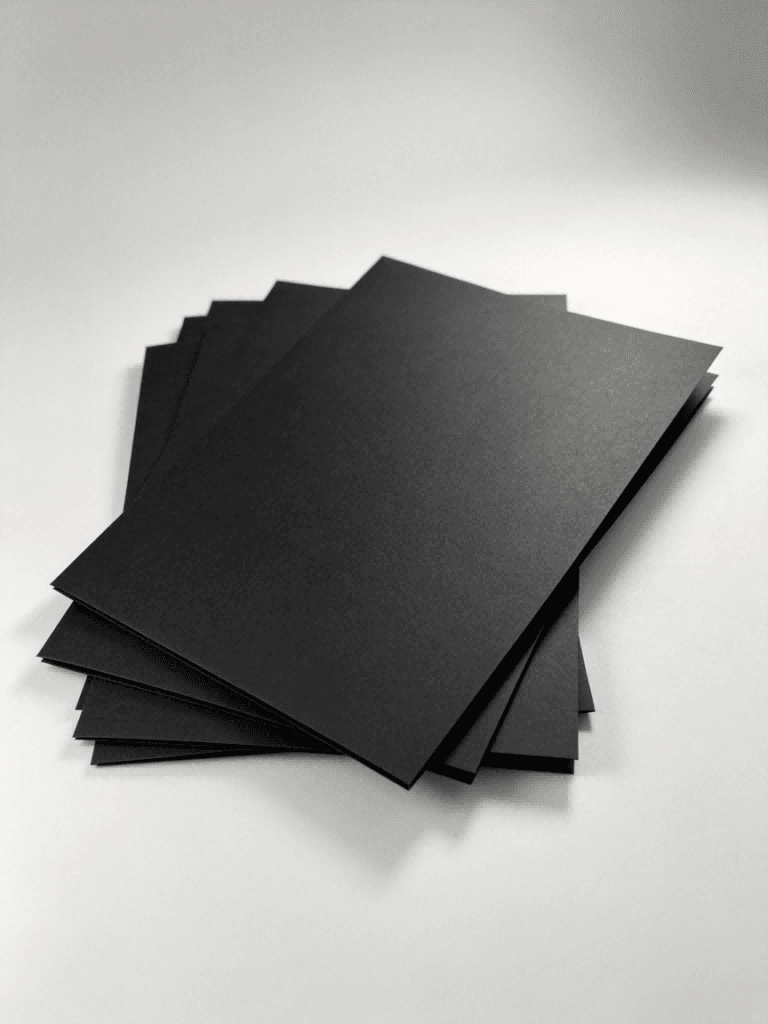 Matte Black Cardboard, quality black paperboard from experienced manufacture, factory bulk supply for printing and packaging projects