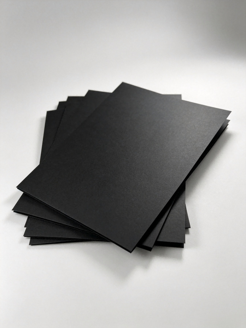Matte Black Cardboard, quality black paperboard from experienced manufacture, factory bulk supply for printing and packaging projects Matte Black Cardboard, quality black paperboard from experienced manufacture, factory bulk supply for printing and packaging projects