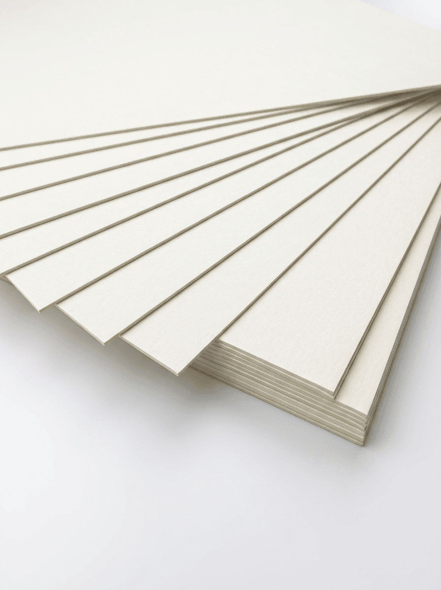 纯白卡2 Virgin pulp SBS paperboard close-up showing coated white surface and excellent printability