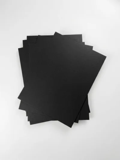Black Card Paperboard Sheet for Luxury Gift Box Packaging and Premium Brand Applications