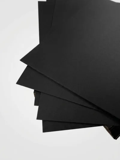 High Stiffness Black Cardboard Material for Electronics Packaging and Protective Inserts