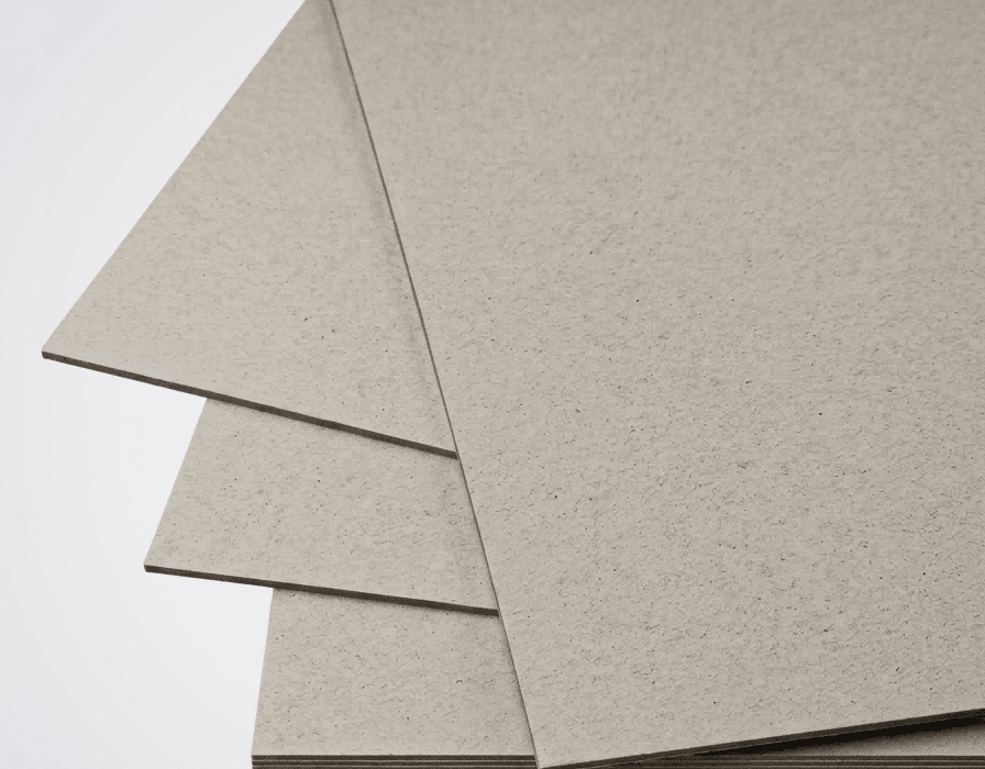 Premium high gloss laminated paperboard sheets arranged for luxury box packaging application.
