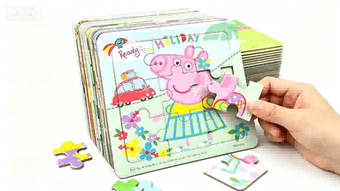 Mass market jigsaw puzzles made with stable board materials for large-scale production