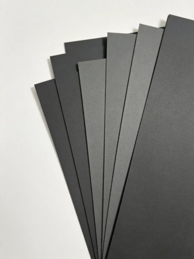 Black Cardboard sheets, premium black paperboard made in China factory, ideal material for custom hang tag and label production
