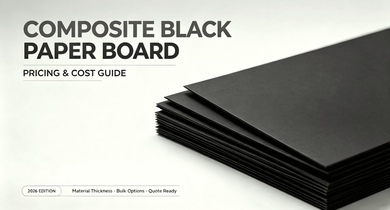 Black Paper Laminated Greyboard sheets with matte black surface for luxury rigid box packaging